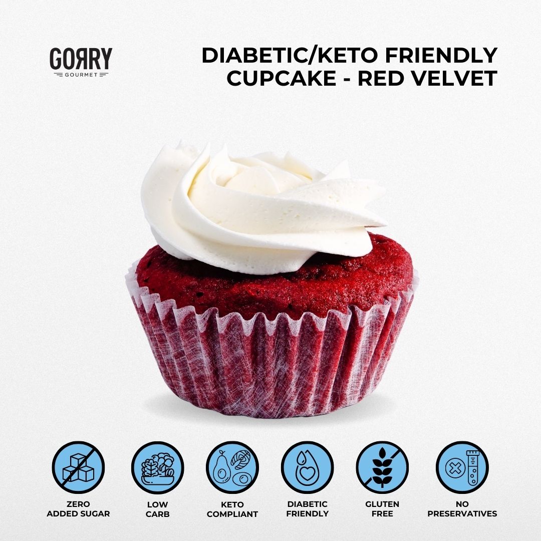 Diabetic / Keto Friendly Cupcake - Red Velvet